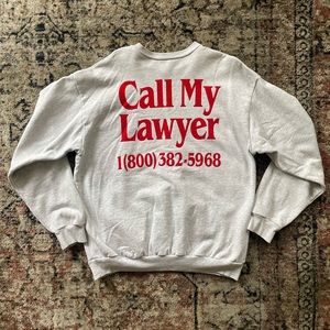 Chinatown Market RARE FIRST EDITION Call My Lawyer Crewneck Sweatshirt